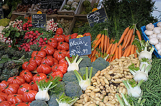 法国,巴黎,新鲜,蔬菜,市场
