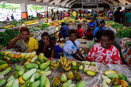 市场货摊,蔬菜,出售,市场,维拉港,岛屿,瓦努阿图,南海,大洋洲