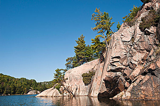 石头,岛屿,靠近,乔治亚湾,安大略省,加拿大