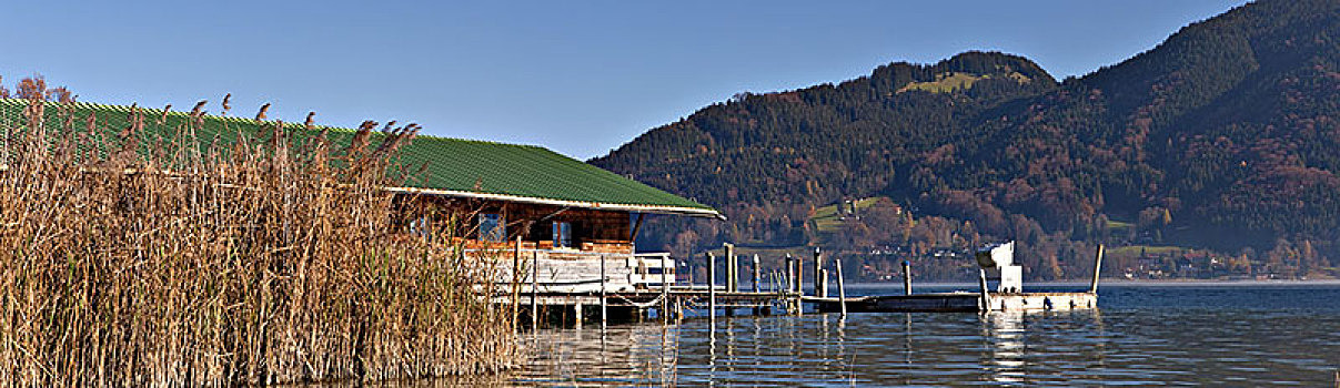 沙滩椅,桥,泰根湖,巴特维西,上巴伐利亚,德国南部,德国