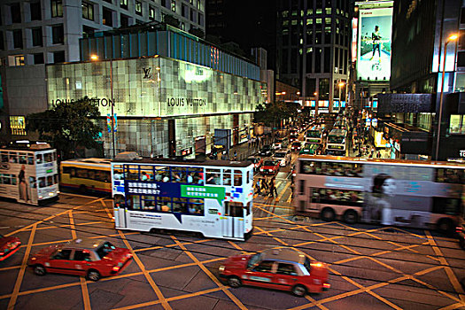 中心,夜晚,香港