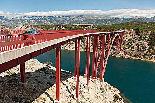 桥,公路,运河,达尔马提亚,克罗地亚,南欧,欧洲