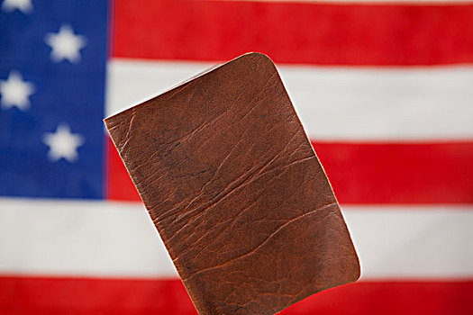 护照,美国国旗,背景,特写