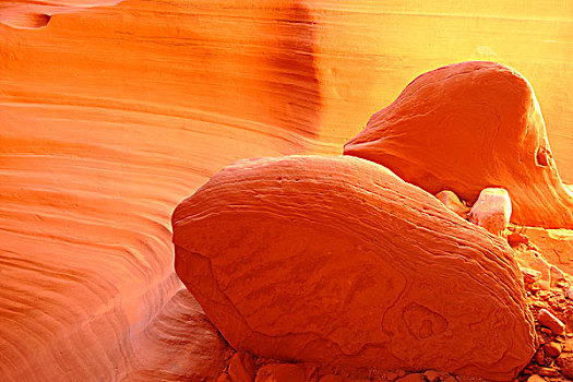 红色,砂岩,排列,岩石构造,彩色,质地,羚羊,投币孔,峡谷,纳瓦霍,国家,预留,亚利桑那,美国