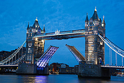 光亮,塔桥,黄昏,伦敦,英格兰,英国,欧洲