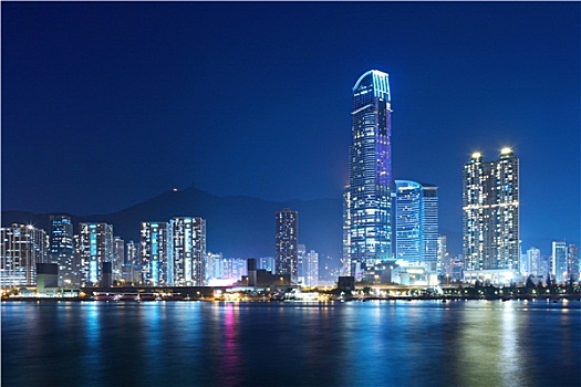 香港,港口,夜晚