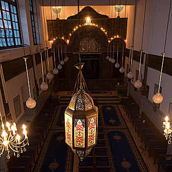 室内,犹太会堂,麦地那,马拉喀什,摩洛哥