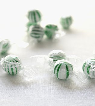 绿色,白色,困难,糖果,塑料制品