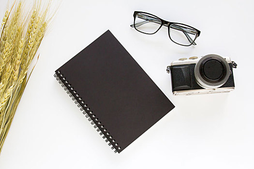 笔记本,摄影,眼镜,白色背景,背景