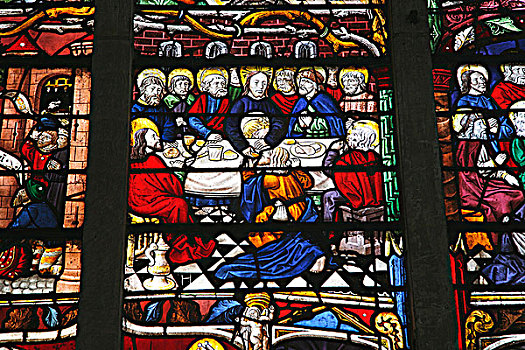 法国,香槟,阿登高地,特鲁瓦,教堂,彩色玻璃窗,16世纪,激情,耶稣
