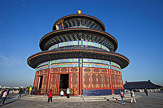 仰视,庙宇,祈年殿,收获,天坛,北京,中国