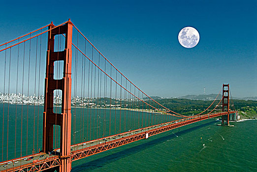 吊桥,湾,金门大桥,旧金山,加利福尼亚,美国