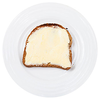 谷物,面包黄油,三明治,白色背景,盘子