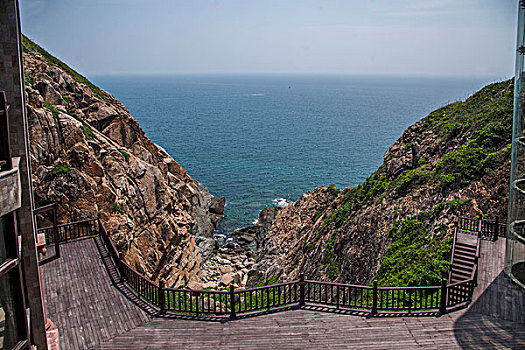 海南陵水分界洲岛观海亭峡谷