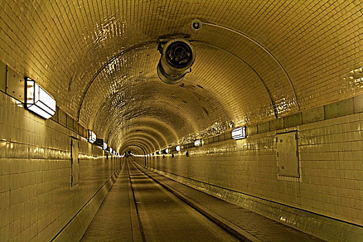 隧道,老,汉堡市,德国,欧洲
