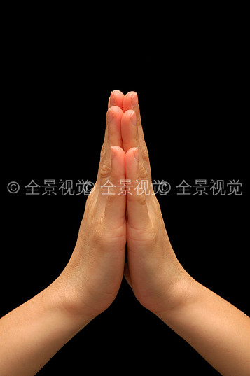 手势,祈祷,隔绝,黑色背景_高清图片_全景视觉