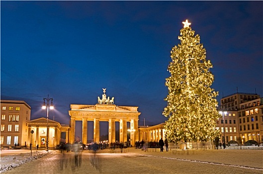 柏林,勃兰登堡门,圣诞节