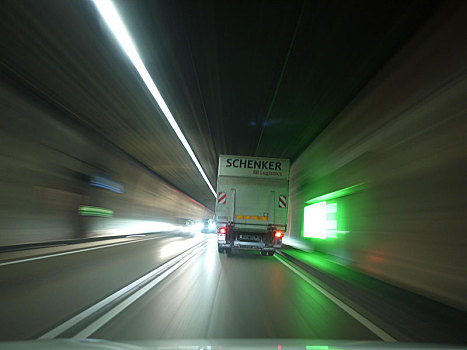 驾驶,隧道,巴登符腾堡,德国,欧洲