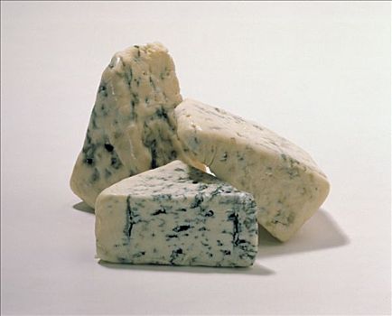 三个,楔形,蓝纹奶酪