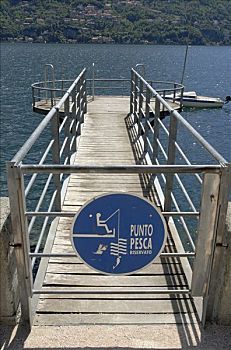 步行桥,捕鱼者,科摩湖,意大利