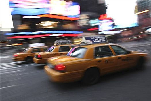出租车,时代广场,曼哈顿,纽约,美国