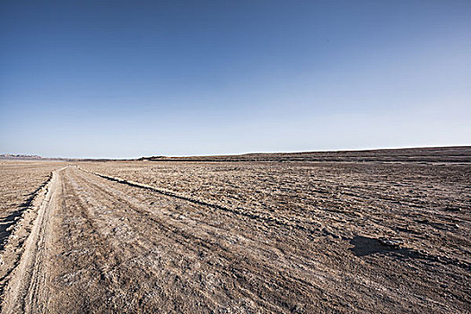 中国西部荒野道路