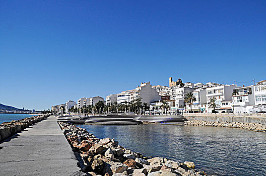 散步场所,白色海岸,阿利坎特省,西班牙,欧洲