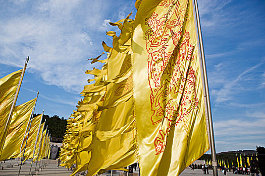 陕西黄帝陵,旗帜