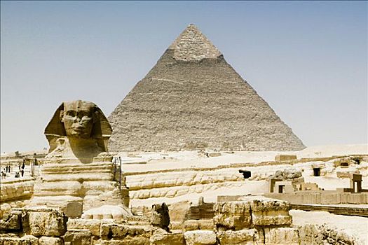 正面,金字塔,埃及