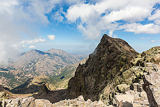 岩石,顶峰,蒙特卡罗,科西嘉岛,法国