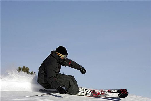 法国,阿尔卑斯山,边远地区,滑雪