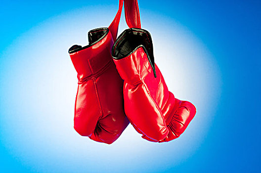 红色,拳击手套,背景