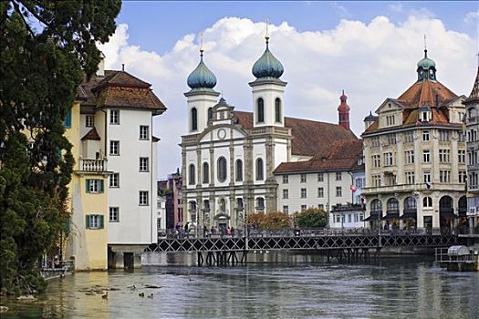 耶稣会,教堂,卢塞恩市,瑞士,欧洲