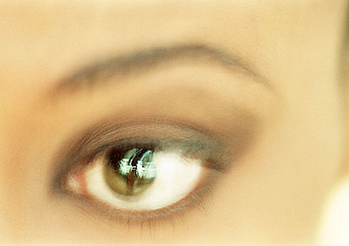 女人,棕色眼睛,看别处,摄影,模糊,特写