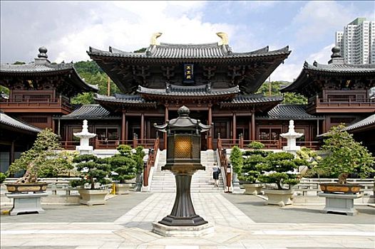 女修道院,庙宇,场所,塔,香港,中国,亚洲