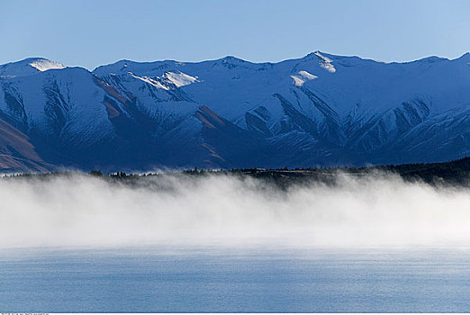 普卡基湖,南阿尔卑斯山,南岛,新西兰
