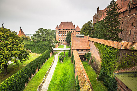 马尔堡,城堡,波兰,中世纪,要塞,建造