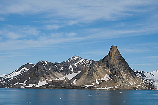 挪威,斯瓦尔巴群岛,斯匹次卑尔根岛,崎岖,结冰,风景,海岸