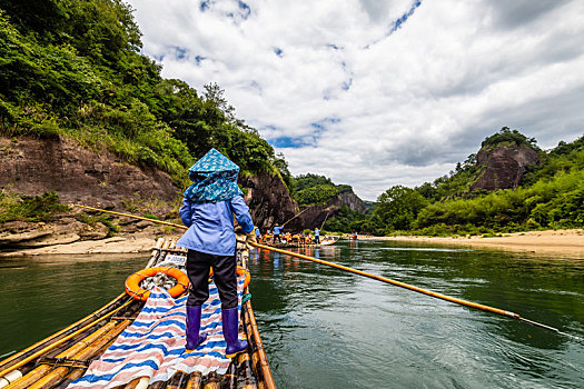 中国福建武夷山九曲溪漂流