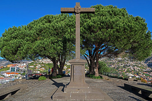 十字架,视点,马德拉岛,葡萄牙,欧洲