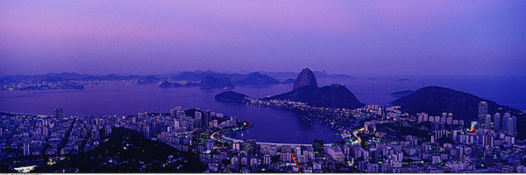 日落,里约热内卢,巴西