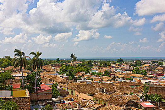 屋顶,特立尼达,世界遗产,古巴