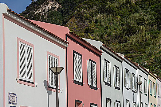葡萄牙,亚速尔群岛,岛屿,海边,城镇景色