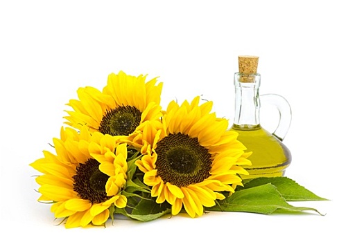 玻璃瓶,葵花油,向日葵