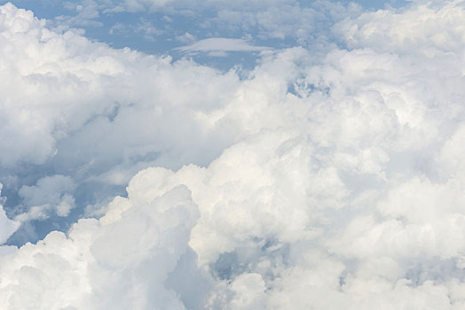 蓝天,云,看,窗户,飞机