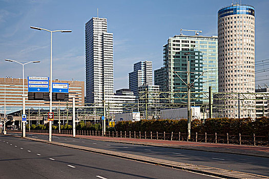 摩天大楼,中央车站,海牙,荷兰,欧洲