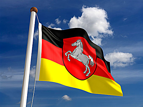 萨克森,旗帜,德国