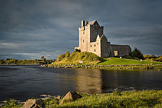 城堡,16世纪,靠近,金瓦拉,戈尔韦郡,爱尔兰