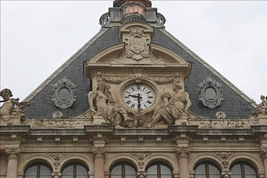 钟表,证券交易所,建筑,里昂,法国
