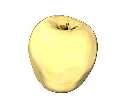 黄金,苹果,白色背景,背景
